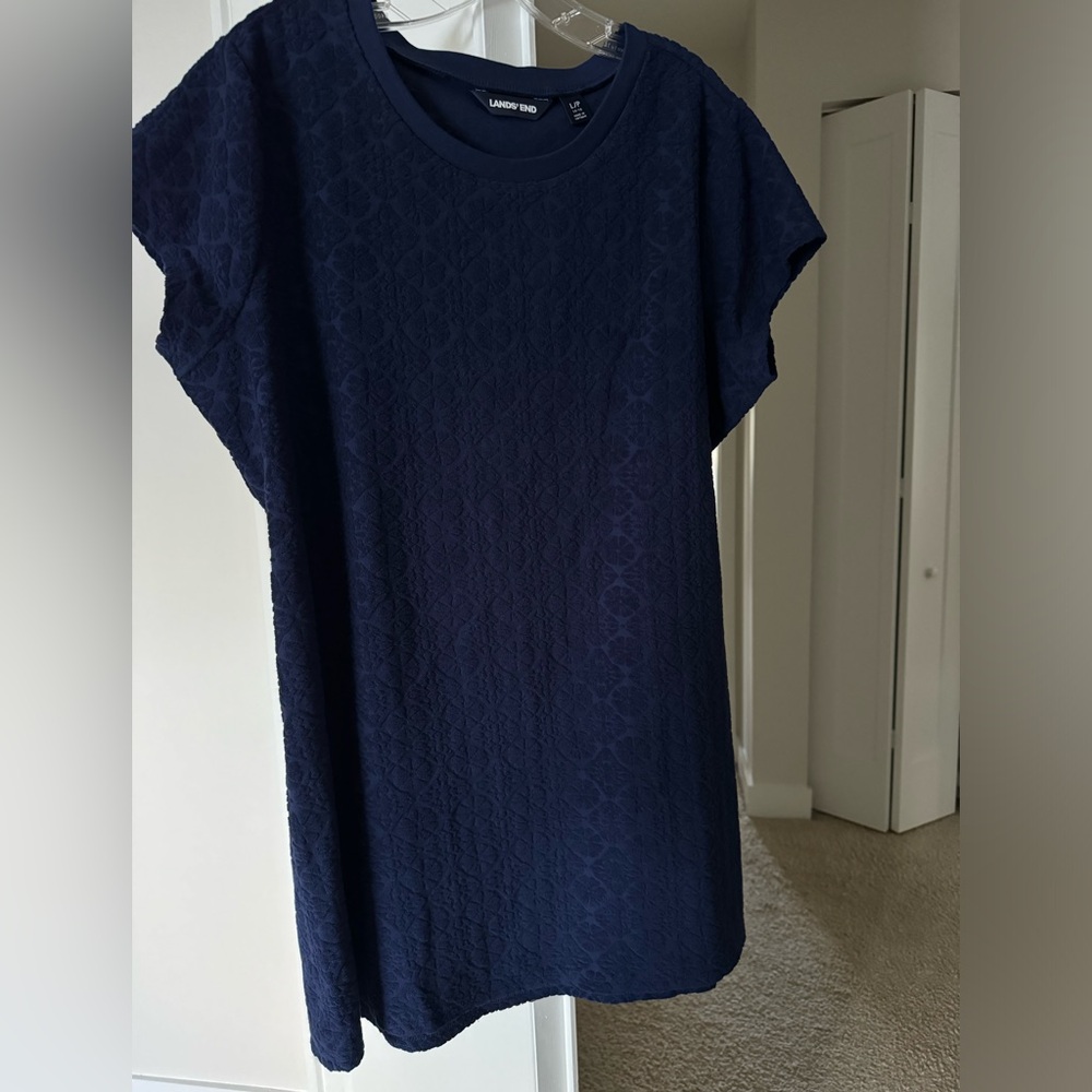 Lands' End Terry T-Shirt Cover Up - Picture 2 of 3
